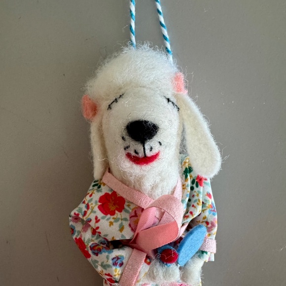 Anthropologie Set of 3 Felt Ornaments Christmas Decor Holiday Gift Topper NWT - Picture 3 of 8